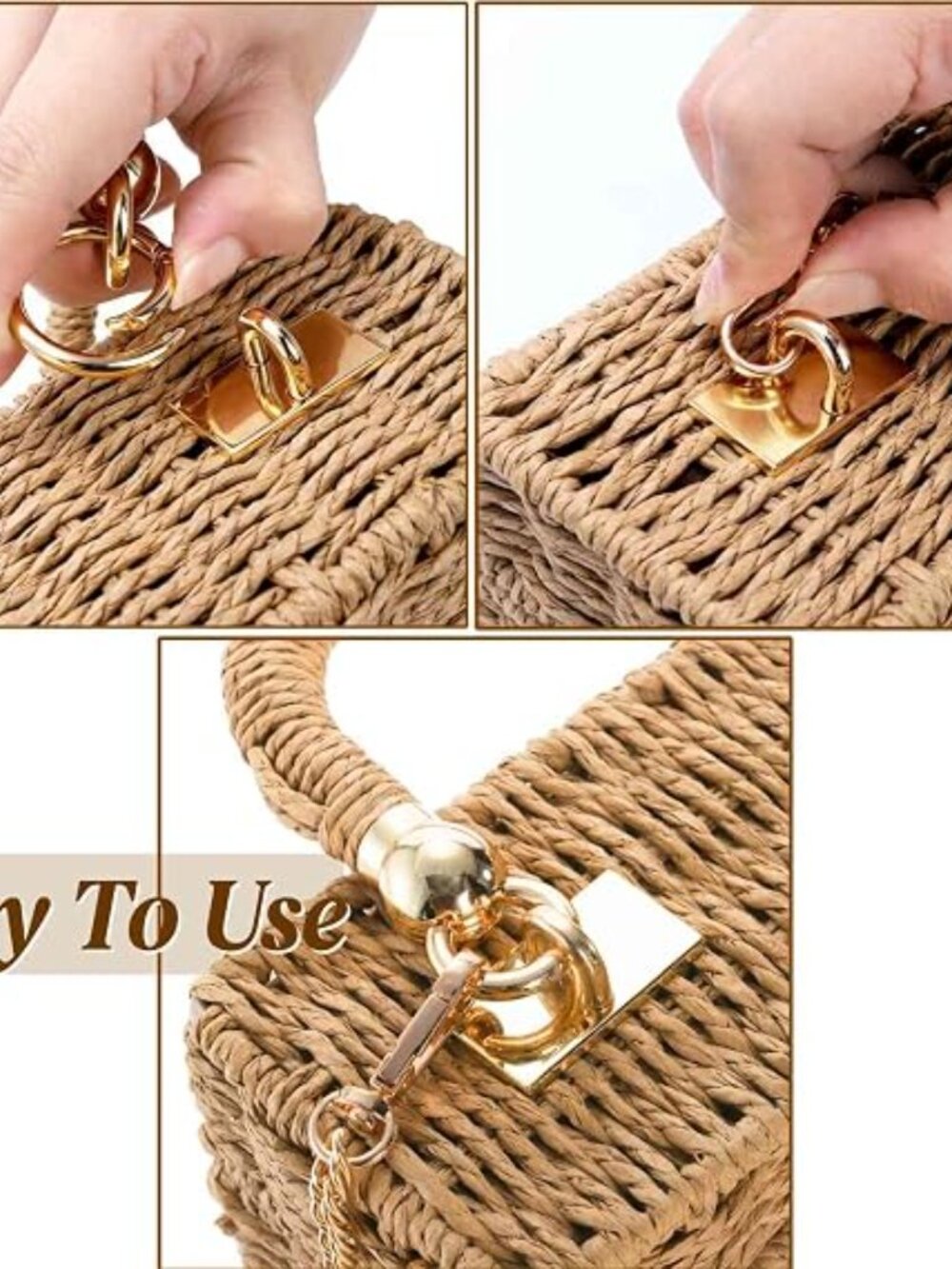 Straw Handbag - Picture 2 of 6